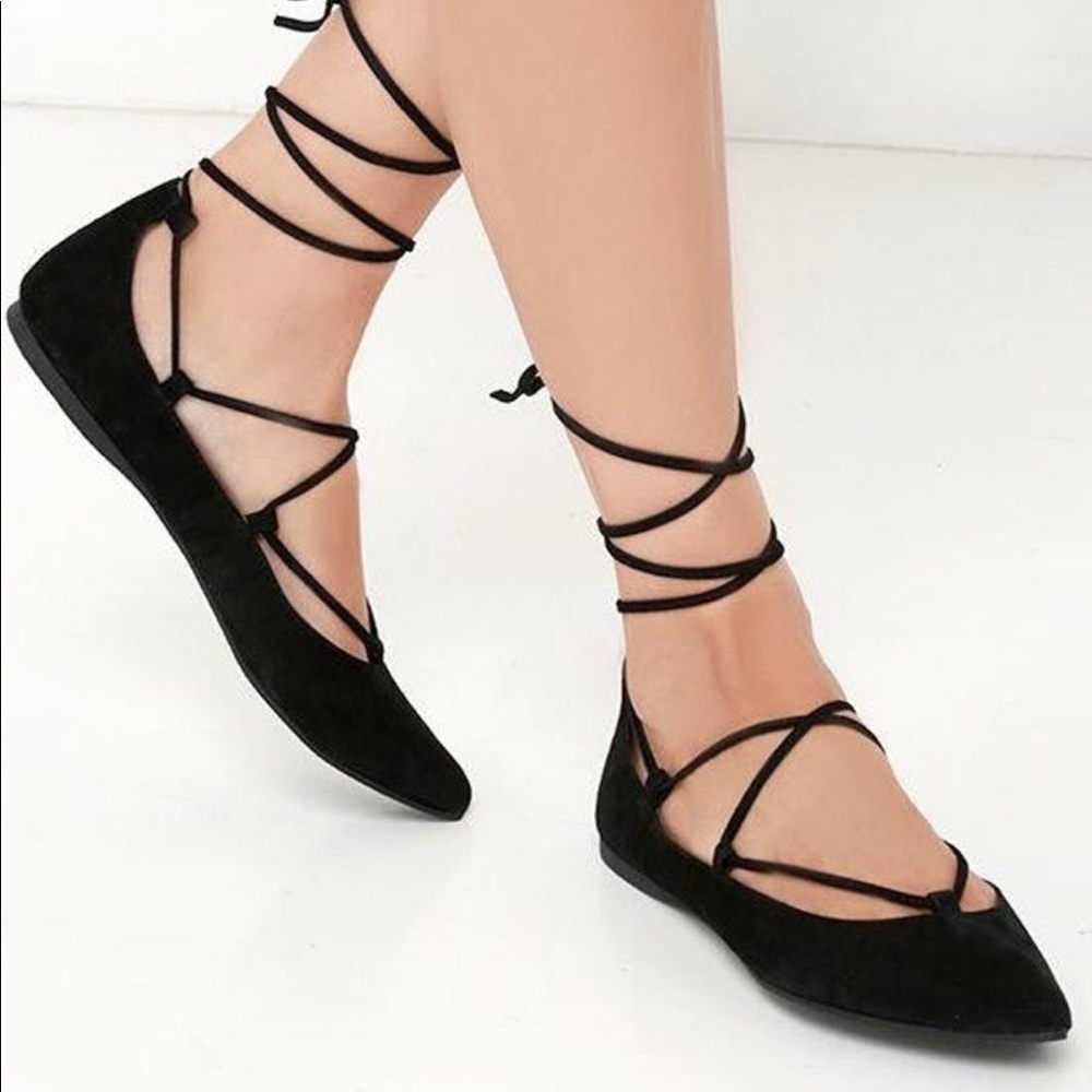 Steve Madden lace up ballet flats size 8 gladiator